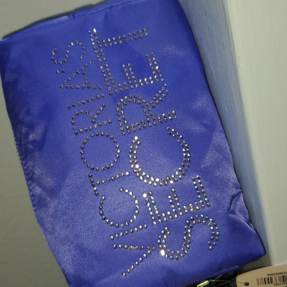 New Victoria's Secret Bling Spellout Travel Makeup Cosmetic Pouch Bag NWT - Picture 8 of 9